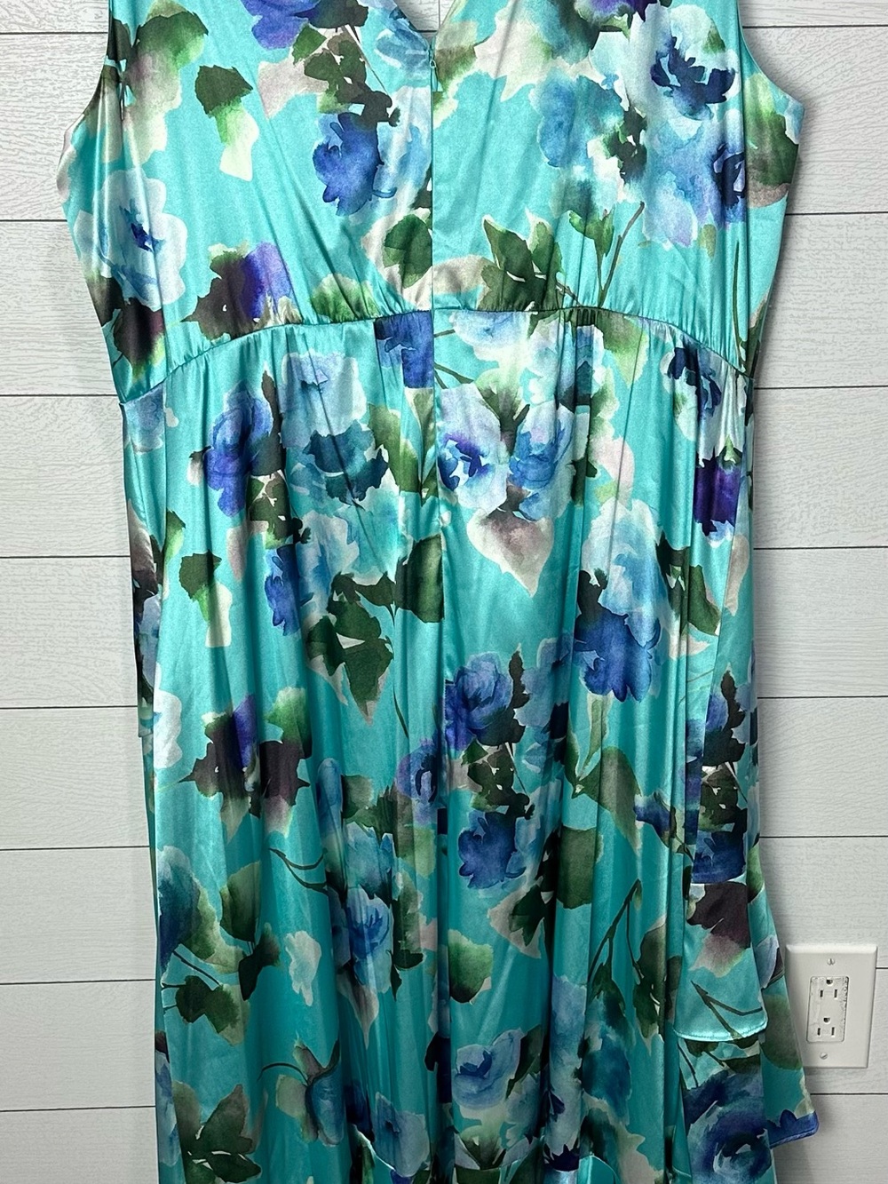 NWT Eliza J Teal Multi Ruffled Dress Size 20W - Picture 12 of 16